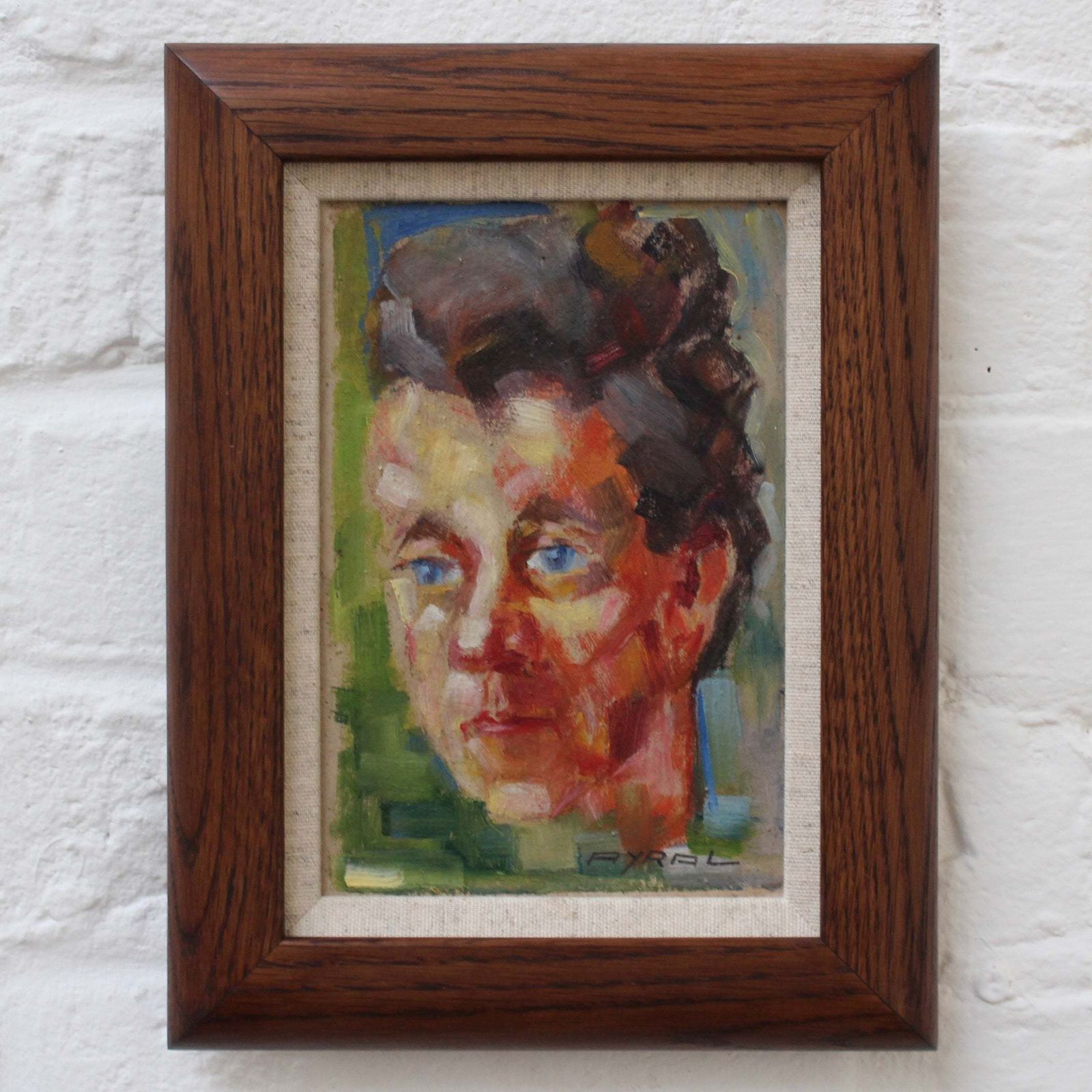 'Portrait Of Blue Eyed Woman' French School (Circa 1960s)