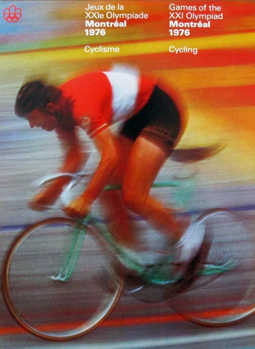 1976 Montreal Olympic Games   Cycling Original Vintage Poster