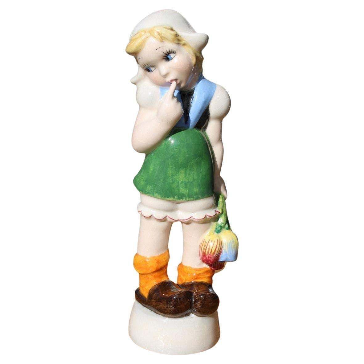 Saca Country Girl Sculpture By Leopold Anzengruber Austria, 1940s