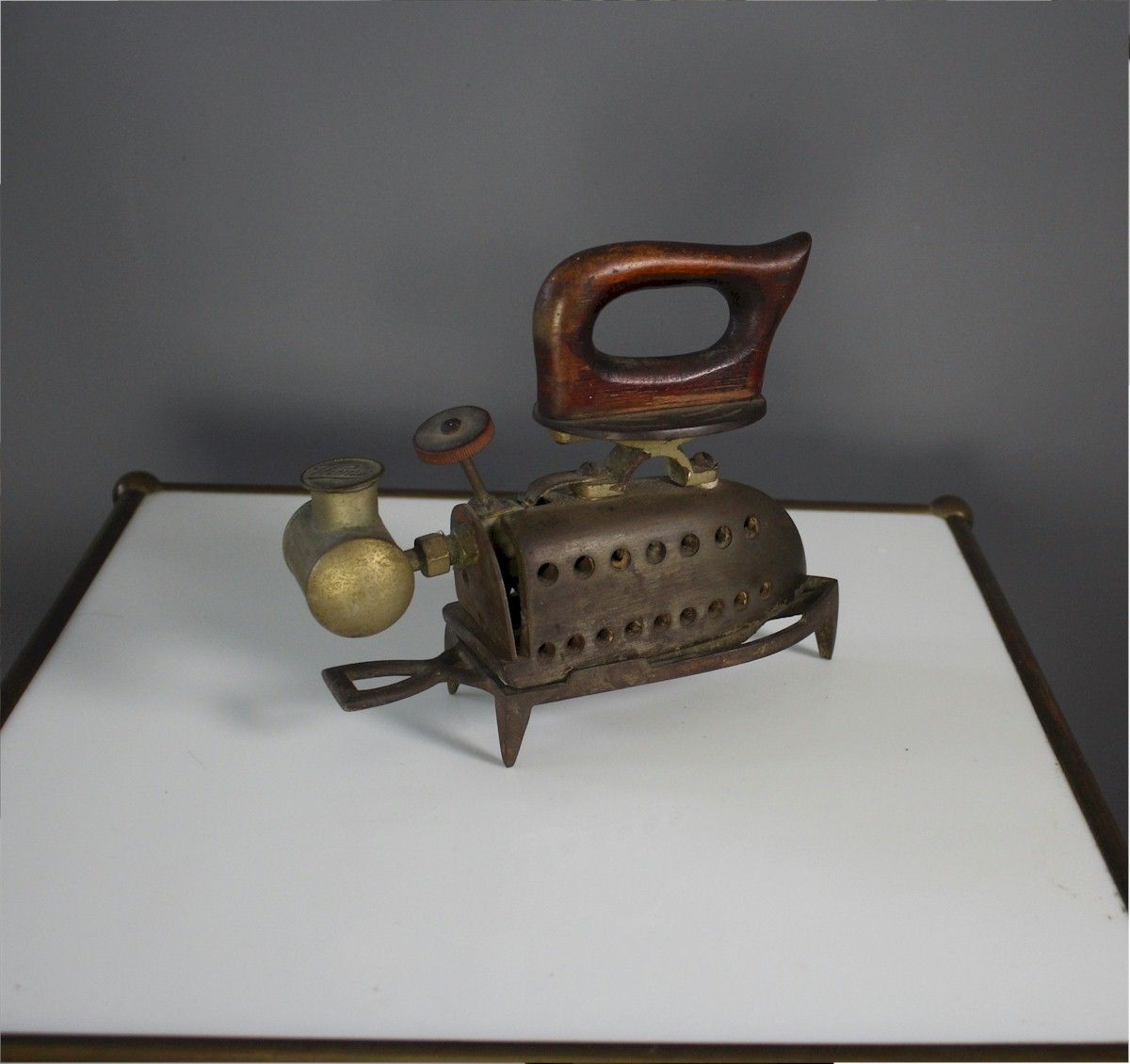 Antique Spirit Iron By Wama Around C1900 photo Home Decor