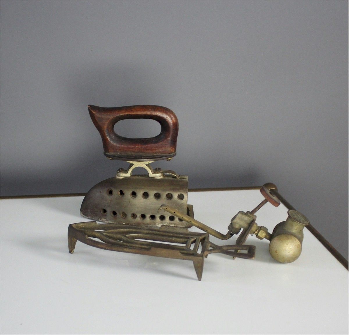 Antique Spirit Iron By Wama Around C1900 photo vinterior