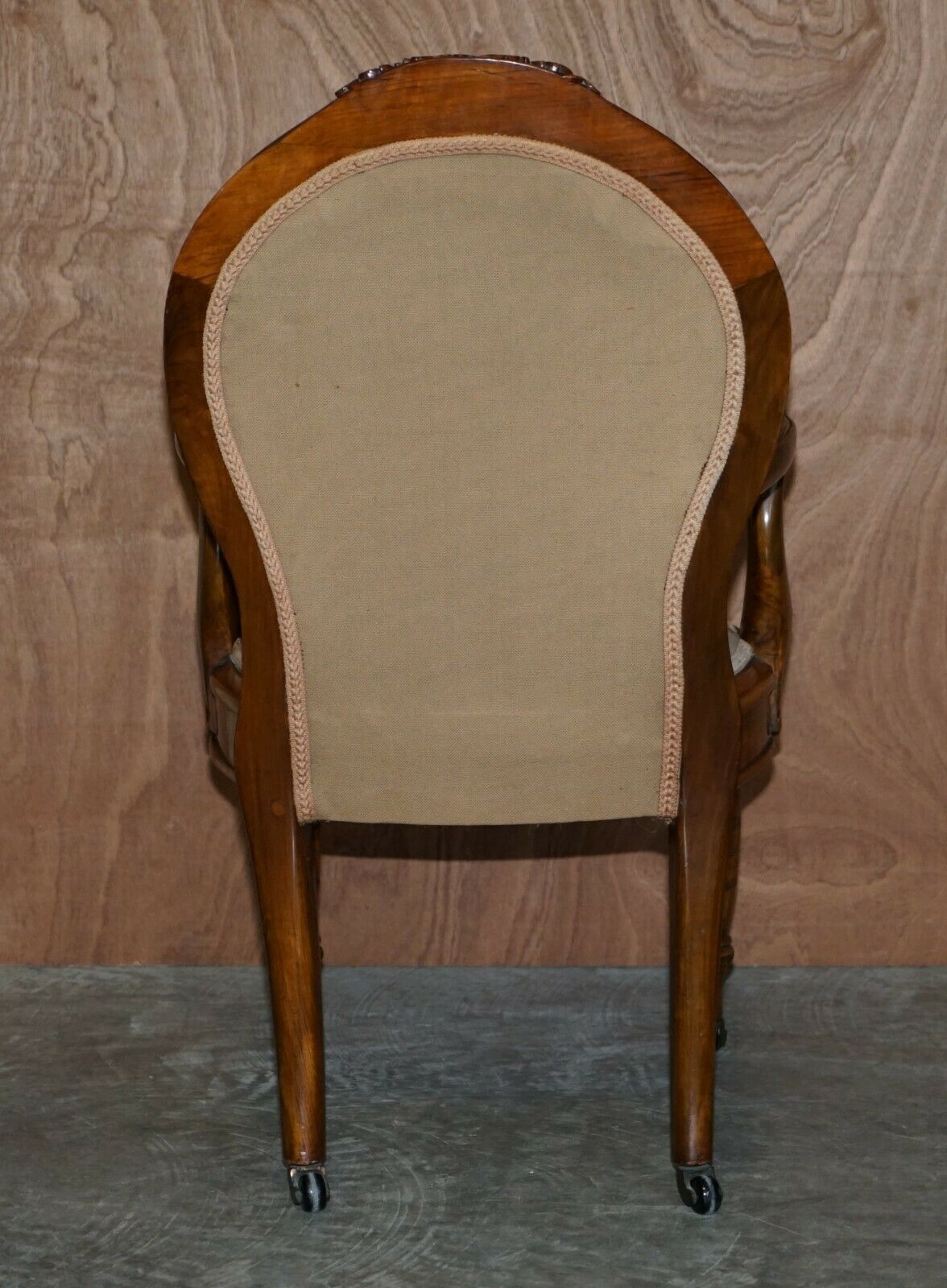 Furniture Antique Circa 1860 Victorian Burr Walnut Armchair Royal Coat Of Arms Armorial photo