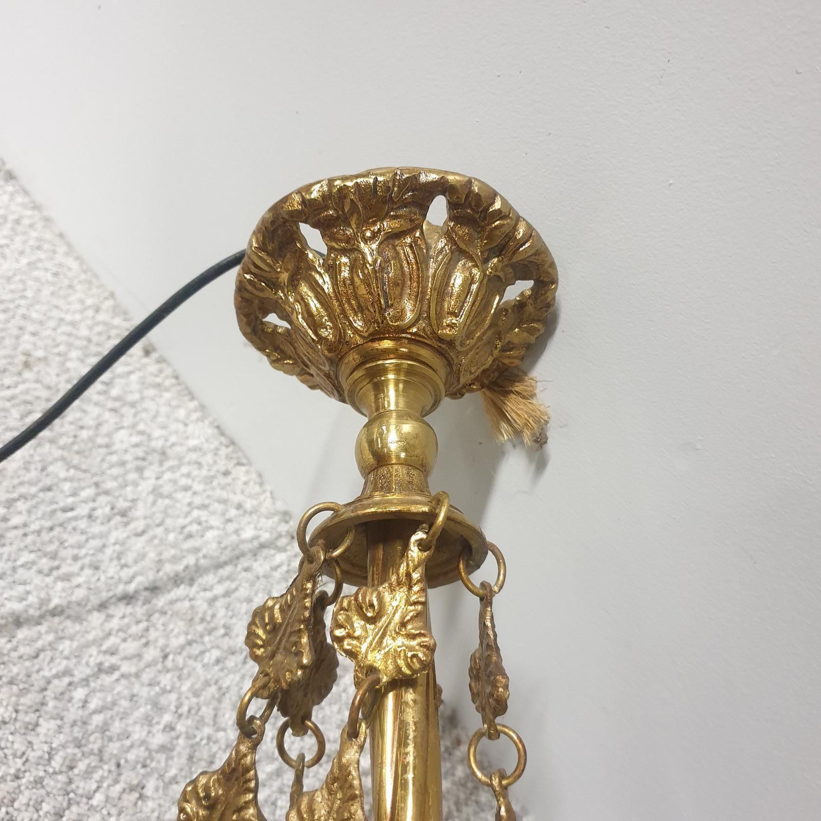 Fabulous Gilt Brass Lantern Chandalier photo 495.0