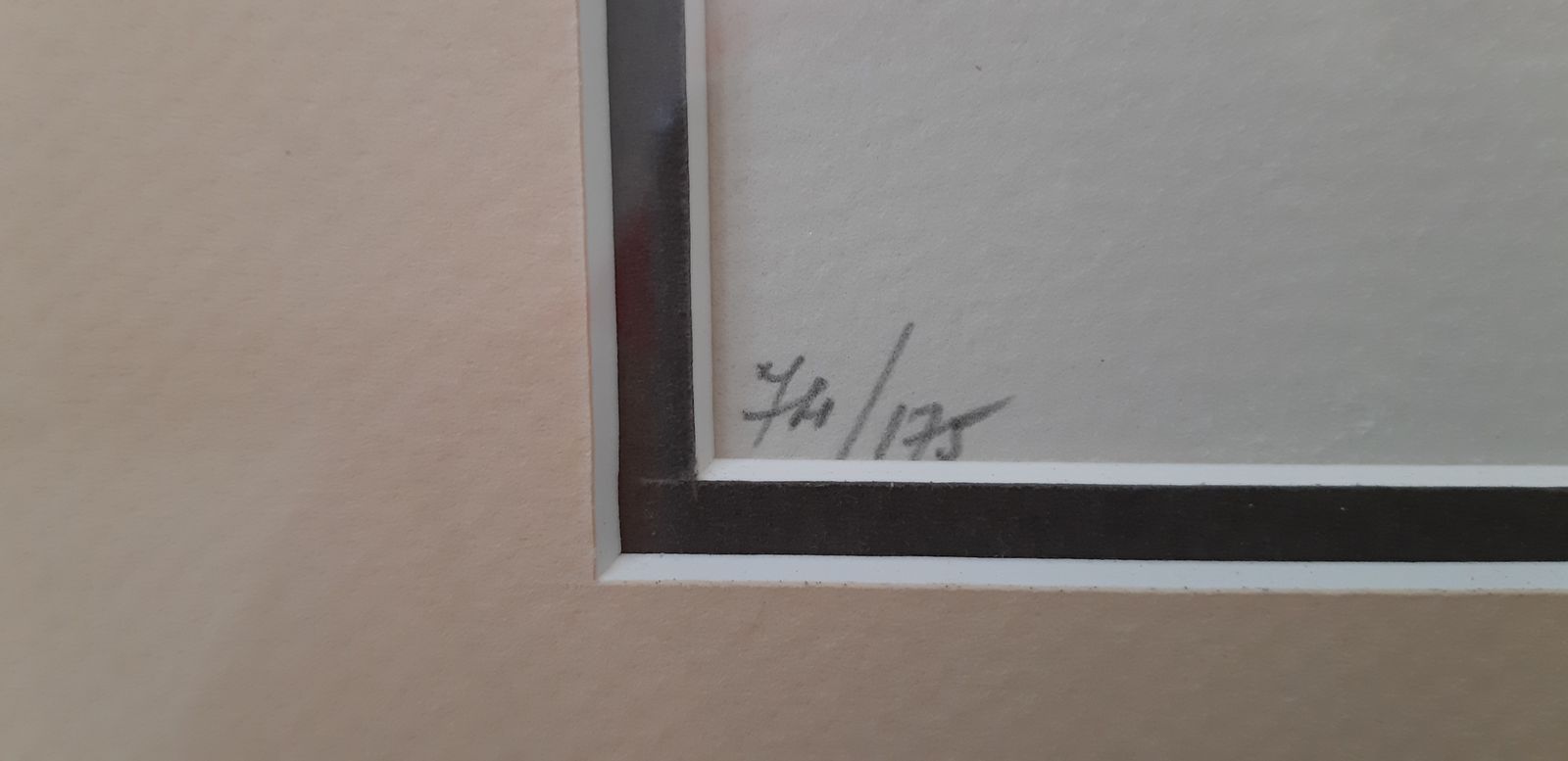 Original Lithograph Signed By P. Courtois photo vintage