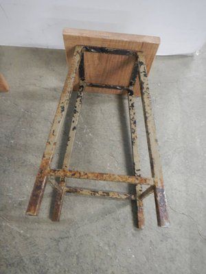 366.08 Iron Stools, 1950s, Vintage photo