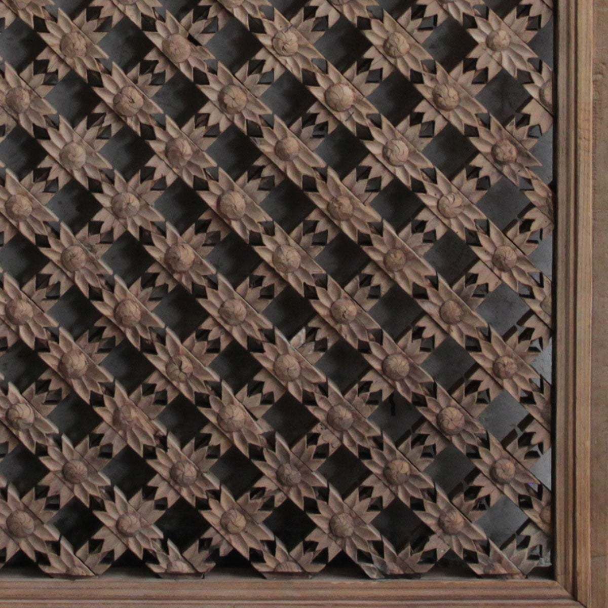 Carved Lattice Wooden Wall Panel photo Art