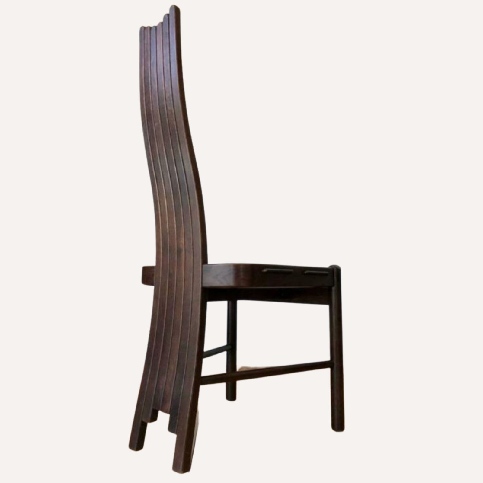 Steam Bent Arts And Crafts Oak Organic Shaped Revival Chair, 1960s   1970s photo vintage