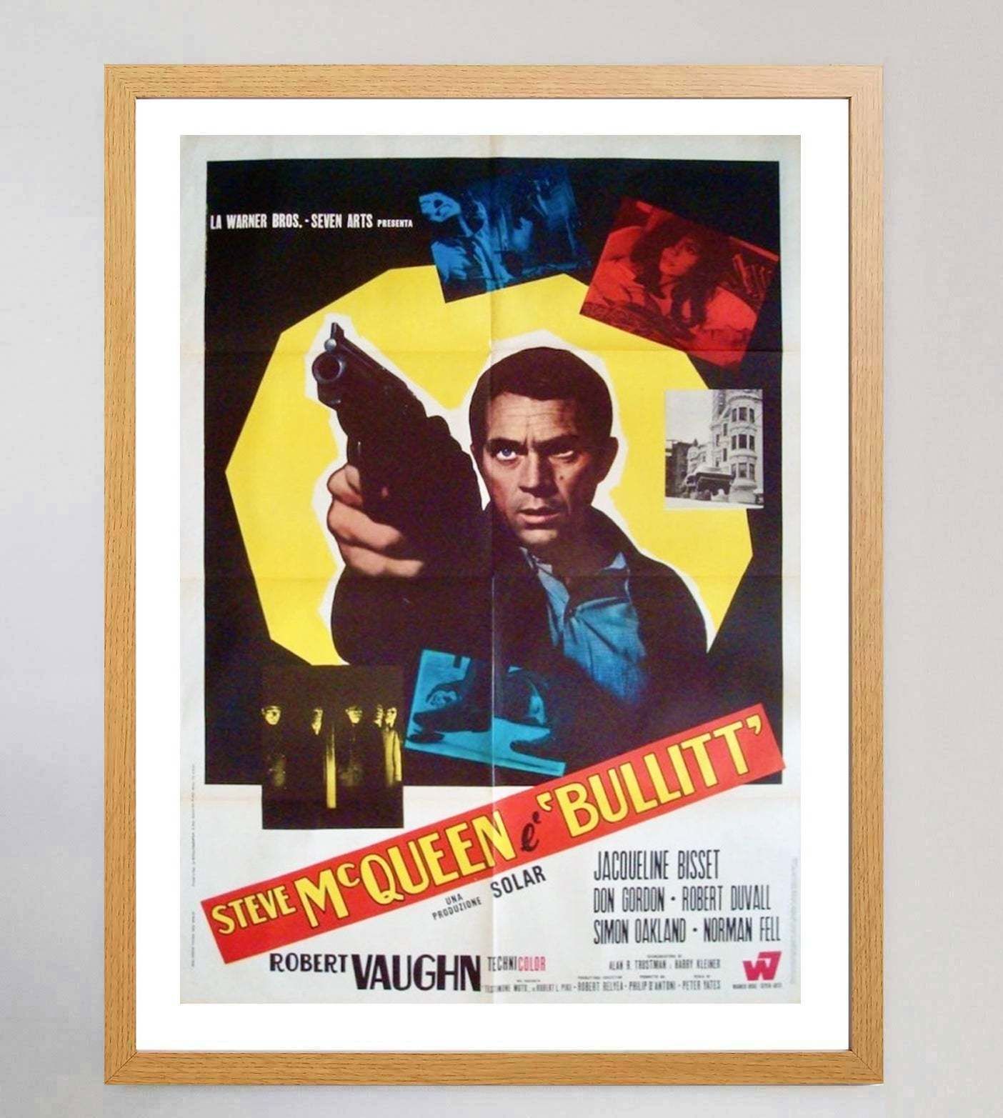 Bullitt (Italian) Original Vintage Poster photo Art