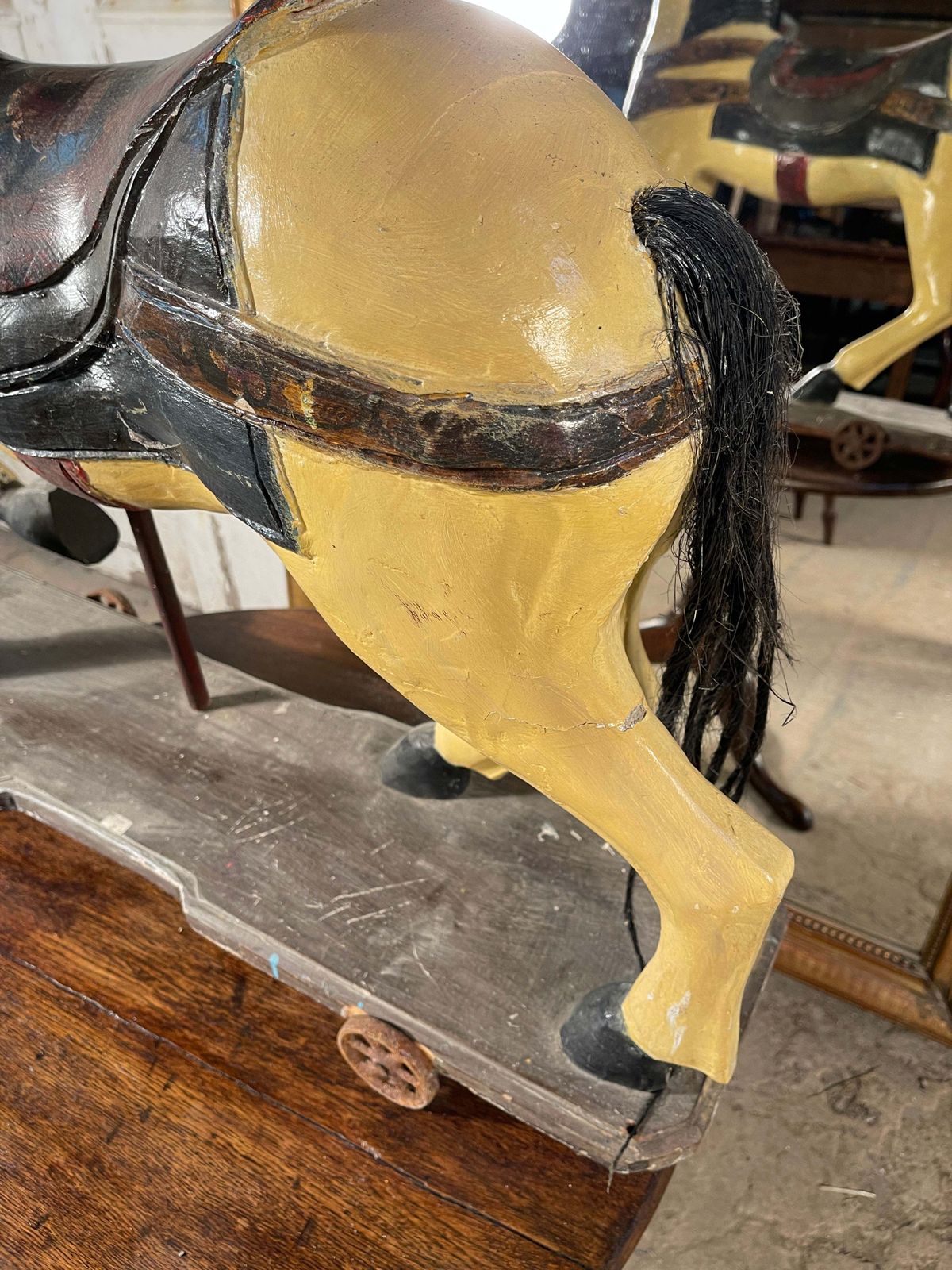 Early Antique German Childs Play Horse Circa 1830 photo 595.0
