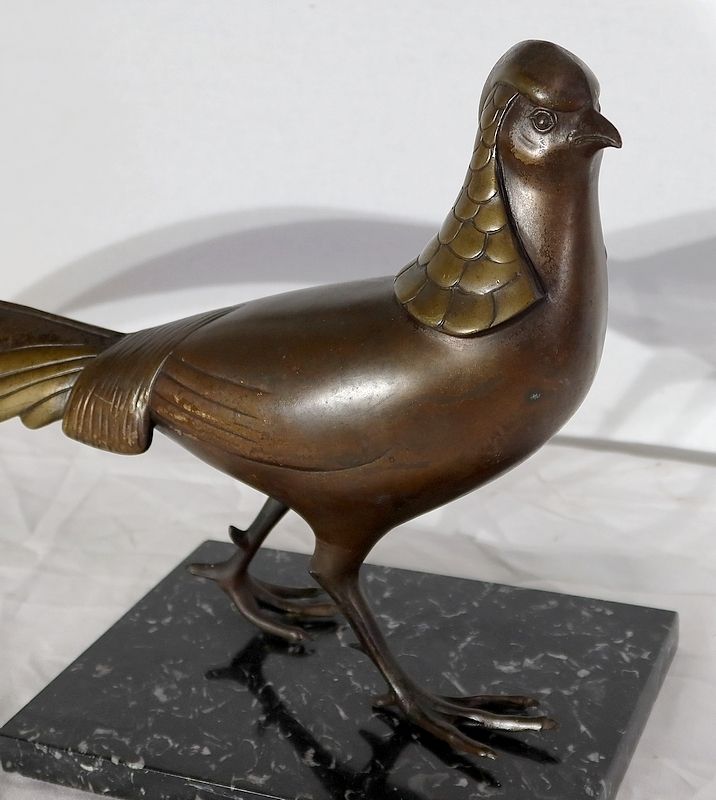 Sculpture "The Pheasant" By Lorino, Art Deco photo 1287.5