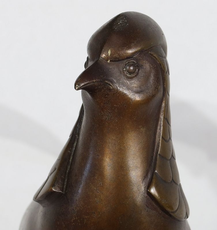 1287.5 Sculpture "The Pheasant" By Lorino, Art Deco photo