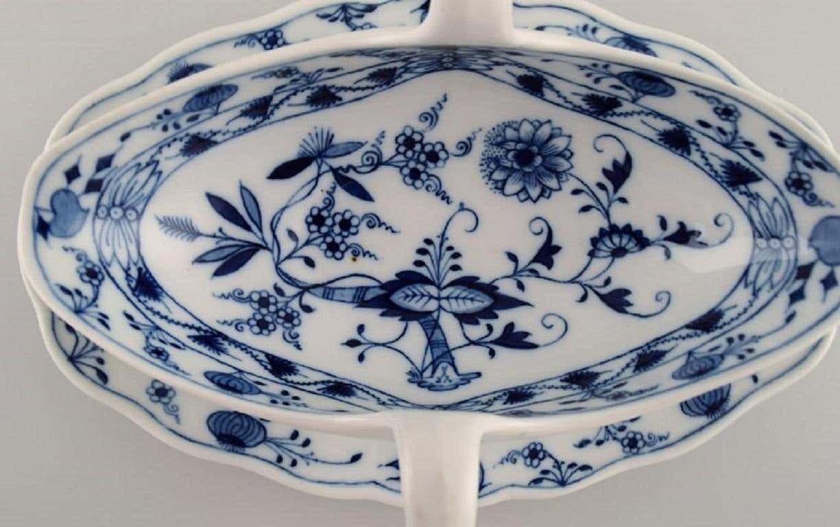 Antique Meissen Blue Onion Sauce Bowl In Hand Painted Porcelain, Late 19th C photo Home Decor