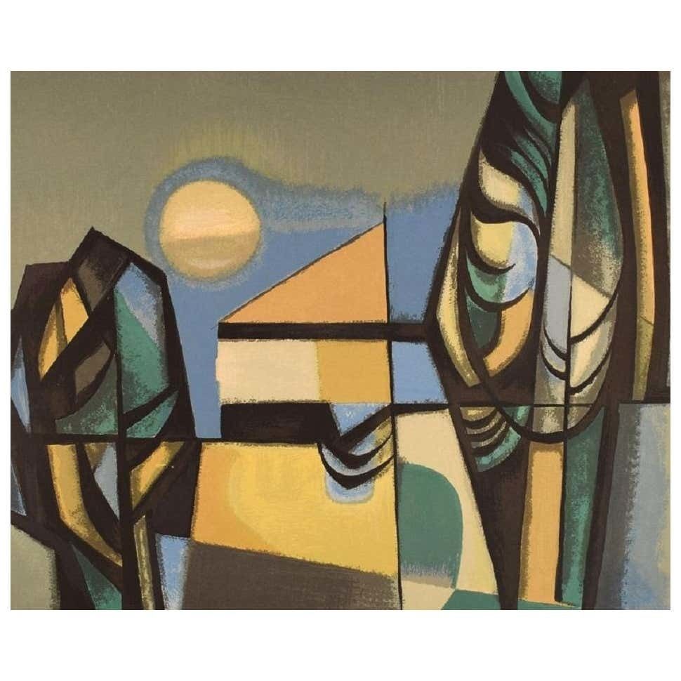Albert Ferenz, Germany, Color Lithography, Mid 20th Century