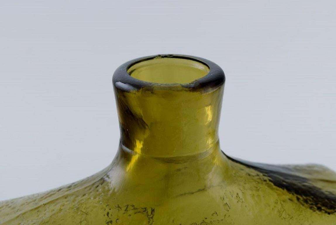Italian Glass Art, Vase In Mouth Blown Art Glass With A Pattern Of Squares photo 227.0