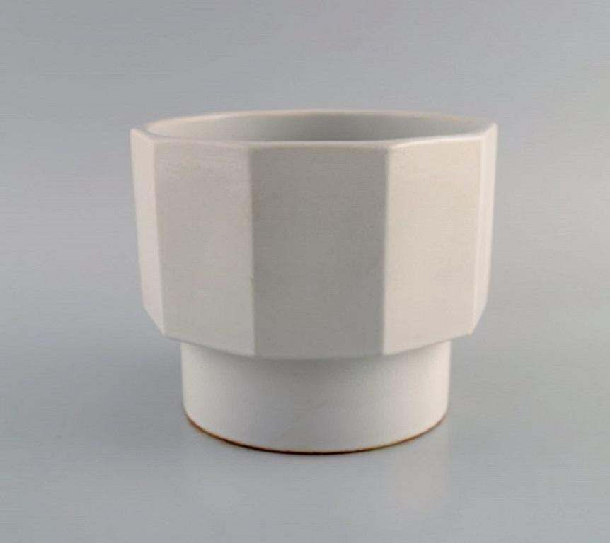 Erix Hennix For Gustavsberg, Three Plantina Flower Pots In Glazed Porcelain photo furniture