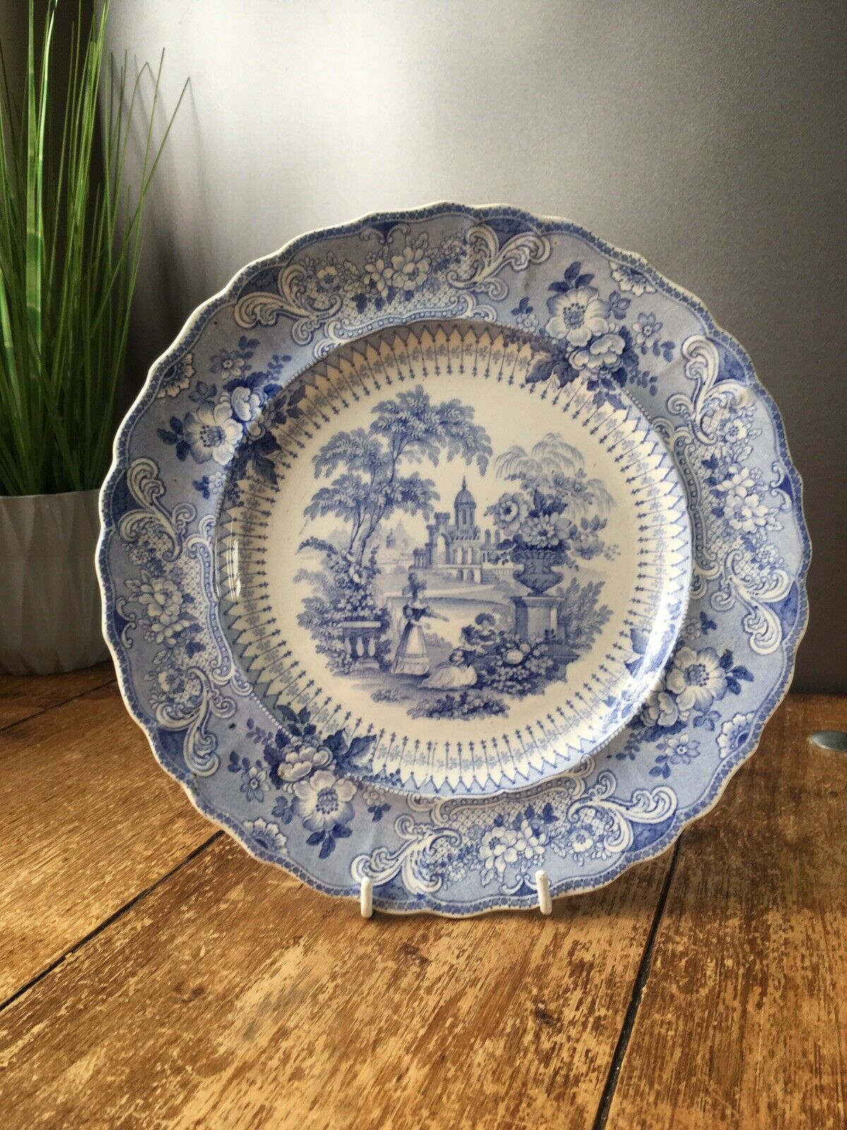 V.Rare Set Of 6 C1834 59 Podmore Walker & Co Pre Wedgwood Florentine Plates Pw photo furniture