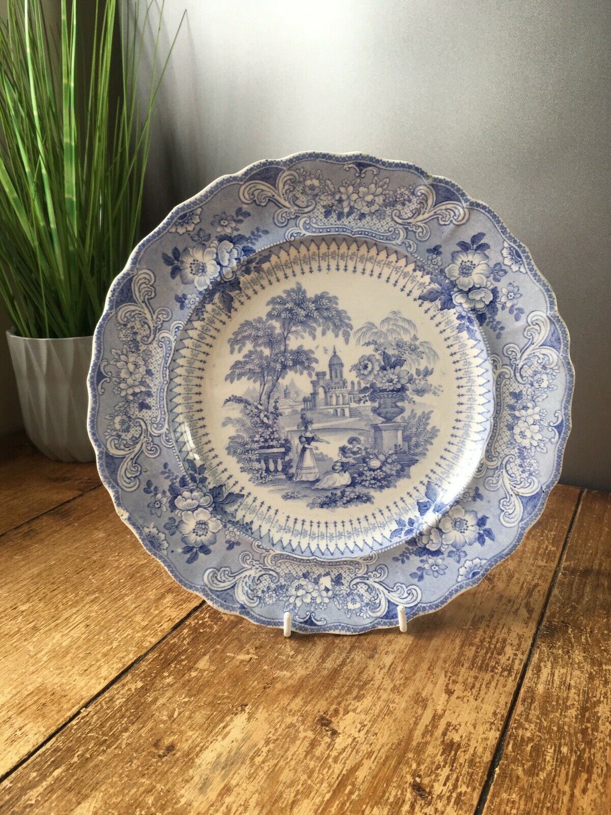 V.Rare Set Of 6 C1834 59 Podmore Walker & Co Pre Wedgwood Florentine Plates Pw photo 275.0
