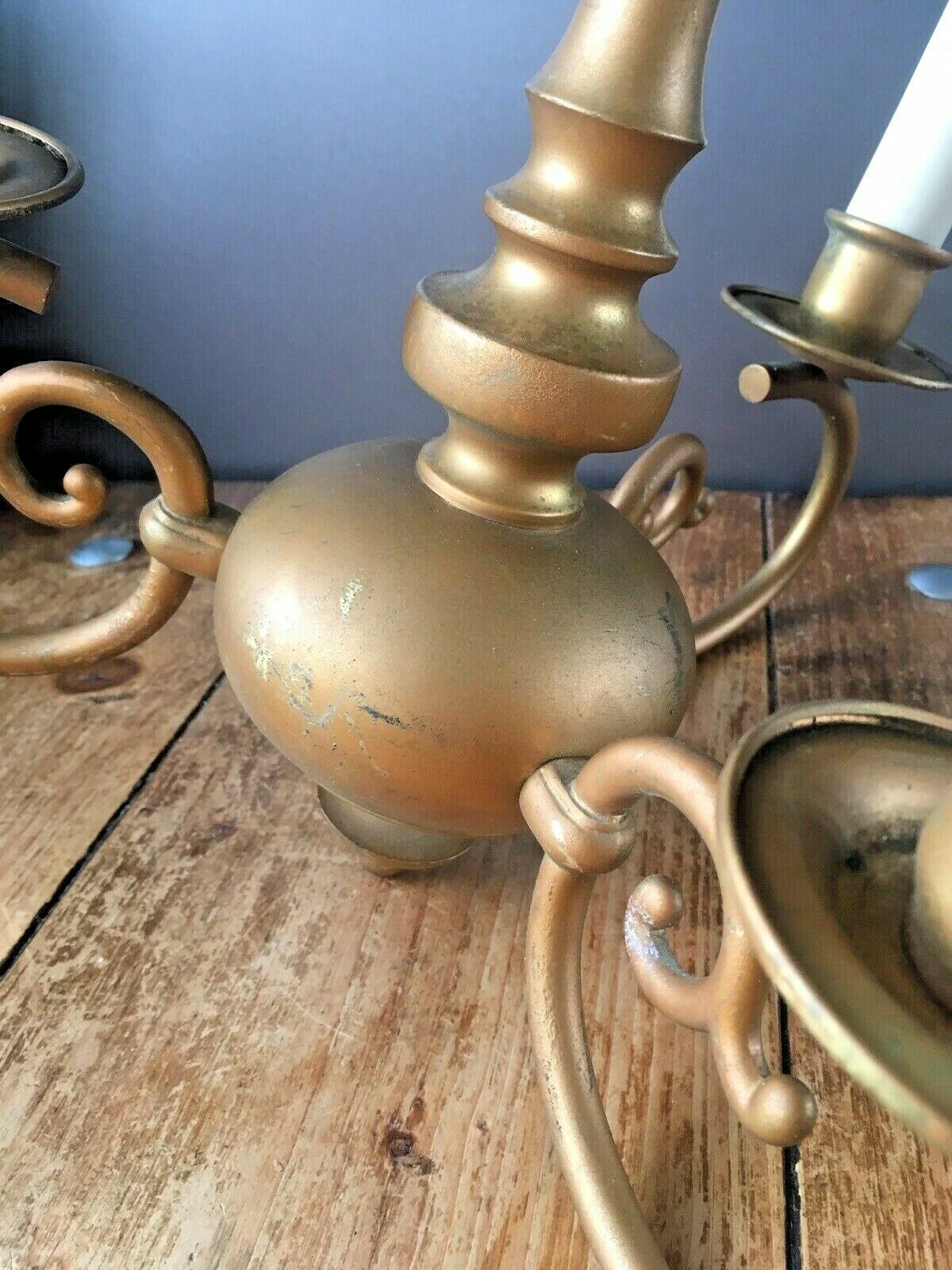 Vintage Antique Style Flemish 3 Arm Chandelier Faux Candle Sconce Ceiling Light photo 160.0