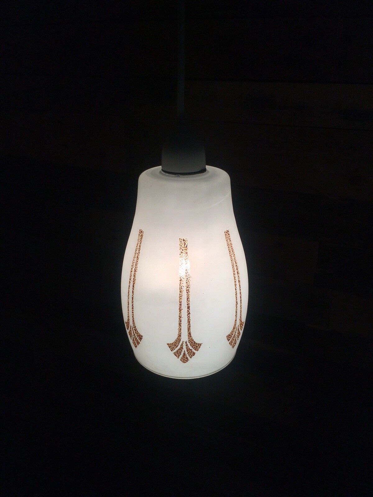 3 Art Nouveau Style 70's Light Lamp Shade Geometrical