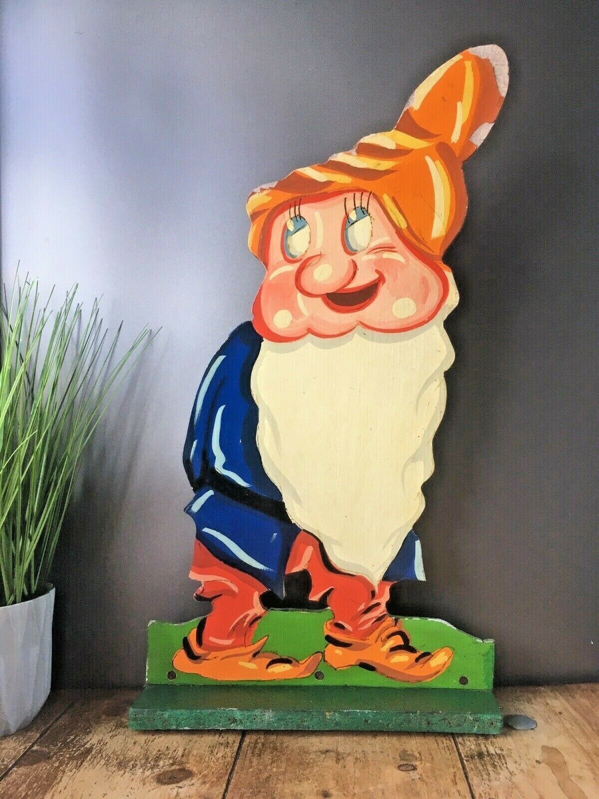 photo furniture Large Vintage 1970's Snow White & The Seven Dwarfs Wooden Funfair Garden Display