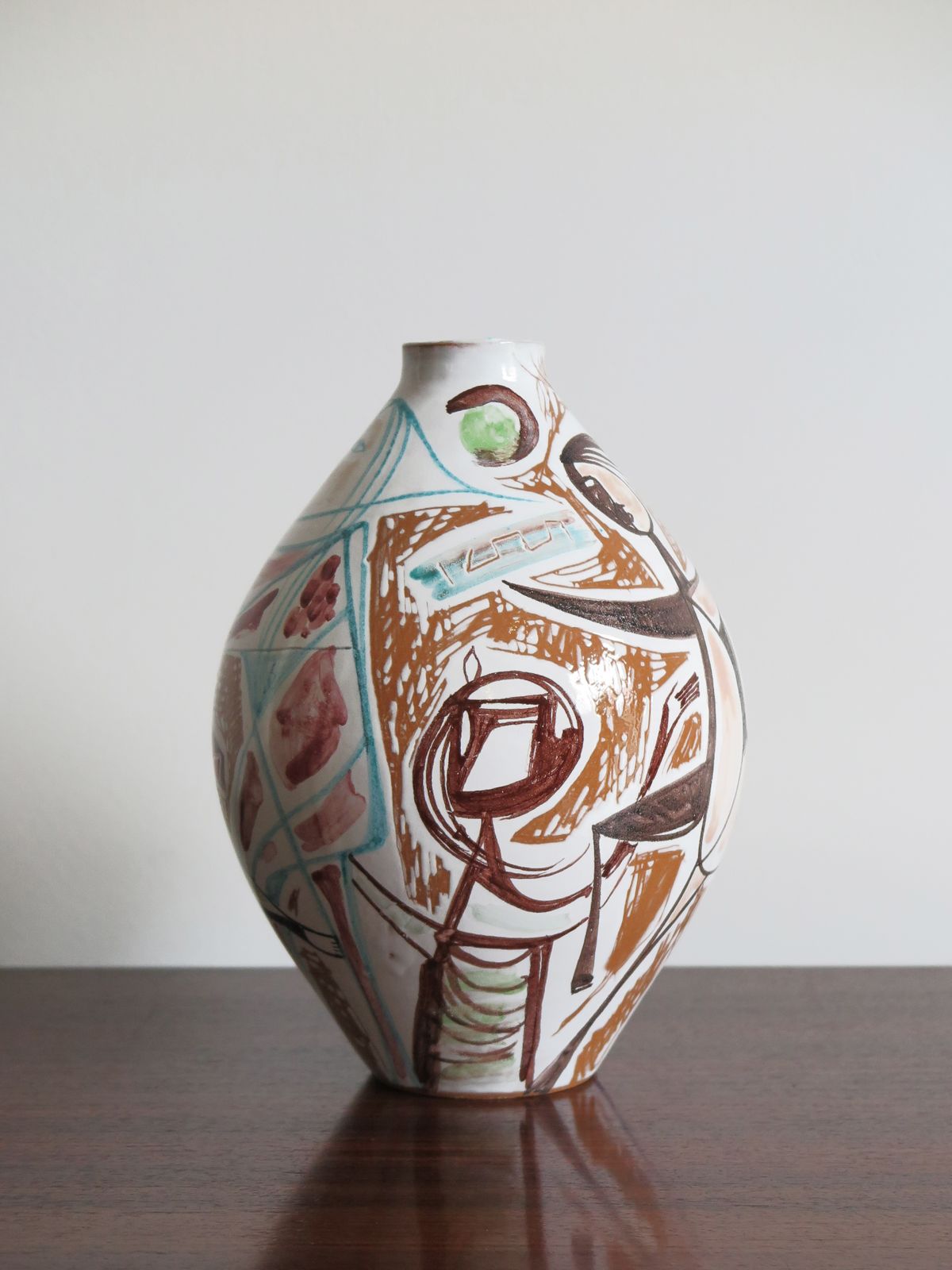 Elio Schiavon Italian Midcentury Ceramic Vase 1950s photo furniture
