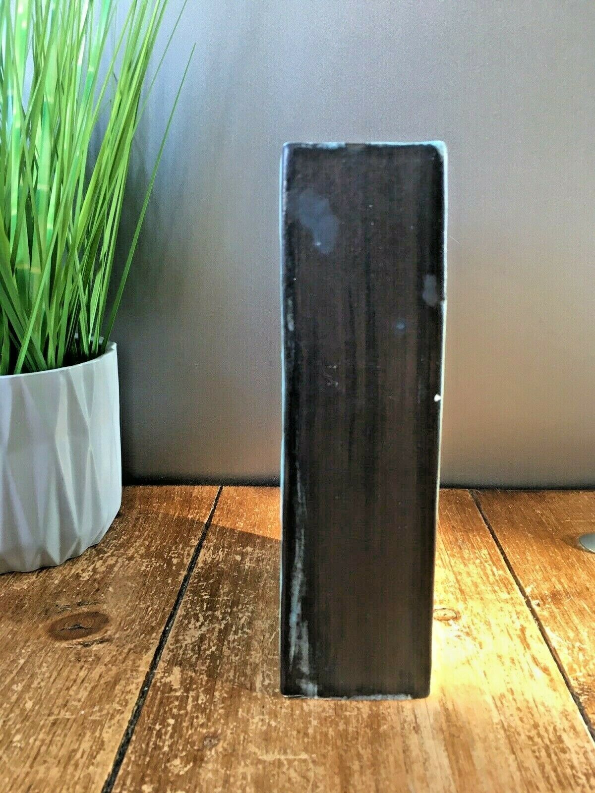 Rare C1973 Tremaen Pottery Abstract Textured Geevor Slab Vase 70's Mid Century photo vintage