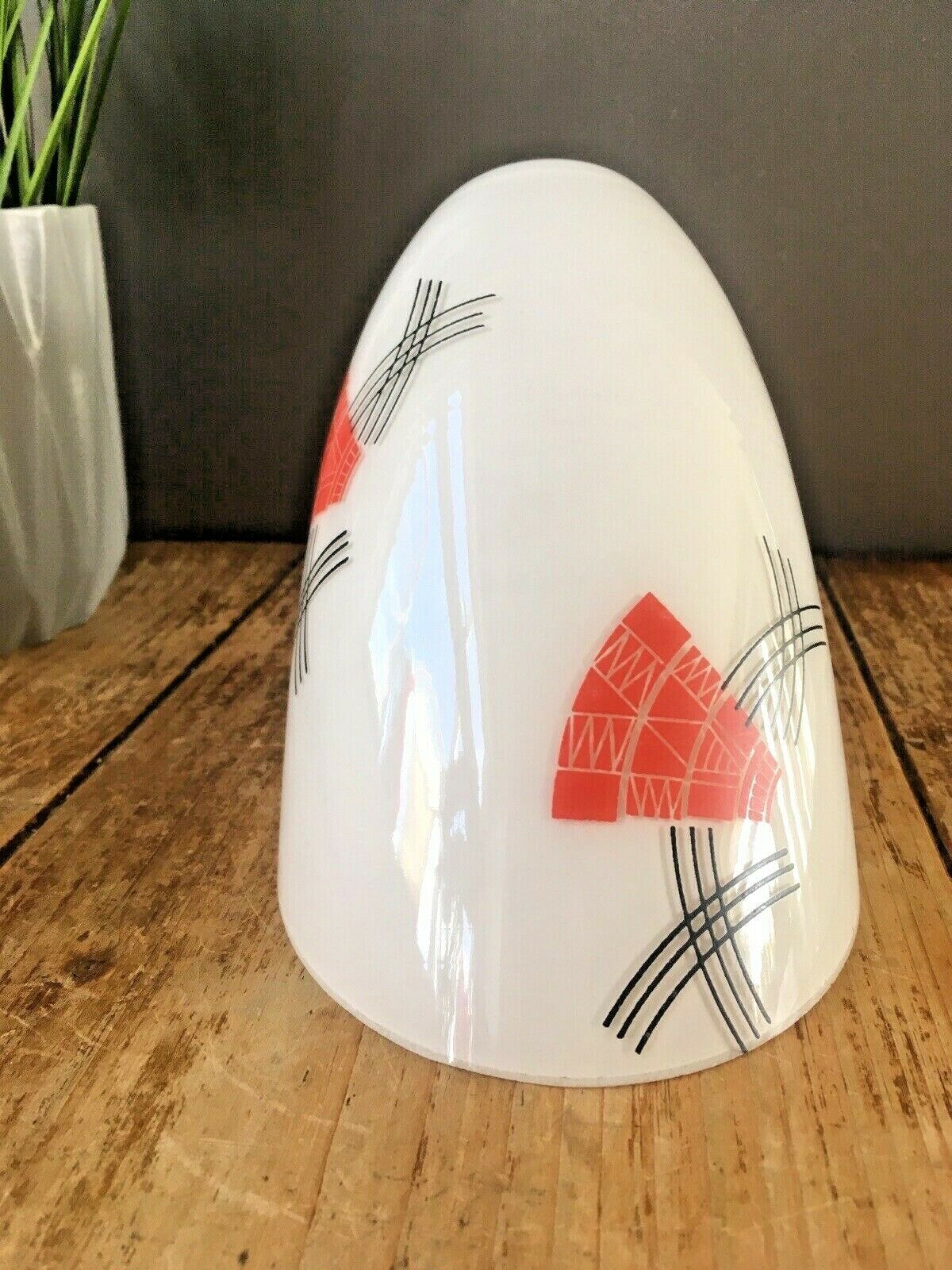 Mid Century 60's Angled Geometric Design Lamp Shade For Ceiling Light Sconce 70s photo furniture