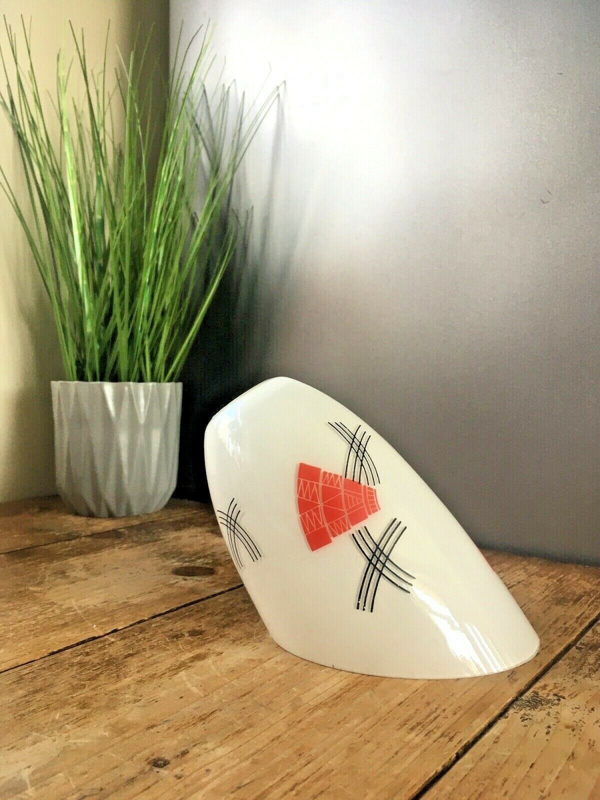 Mid Century 60's Angled Geometric Design Lamp Shade For Ceiling Light Sconce 70s photo vinterior