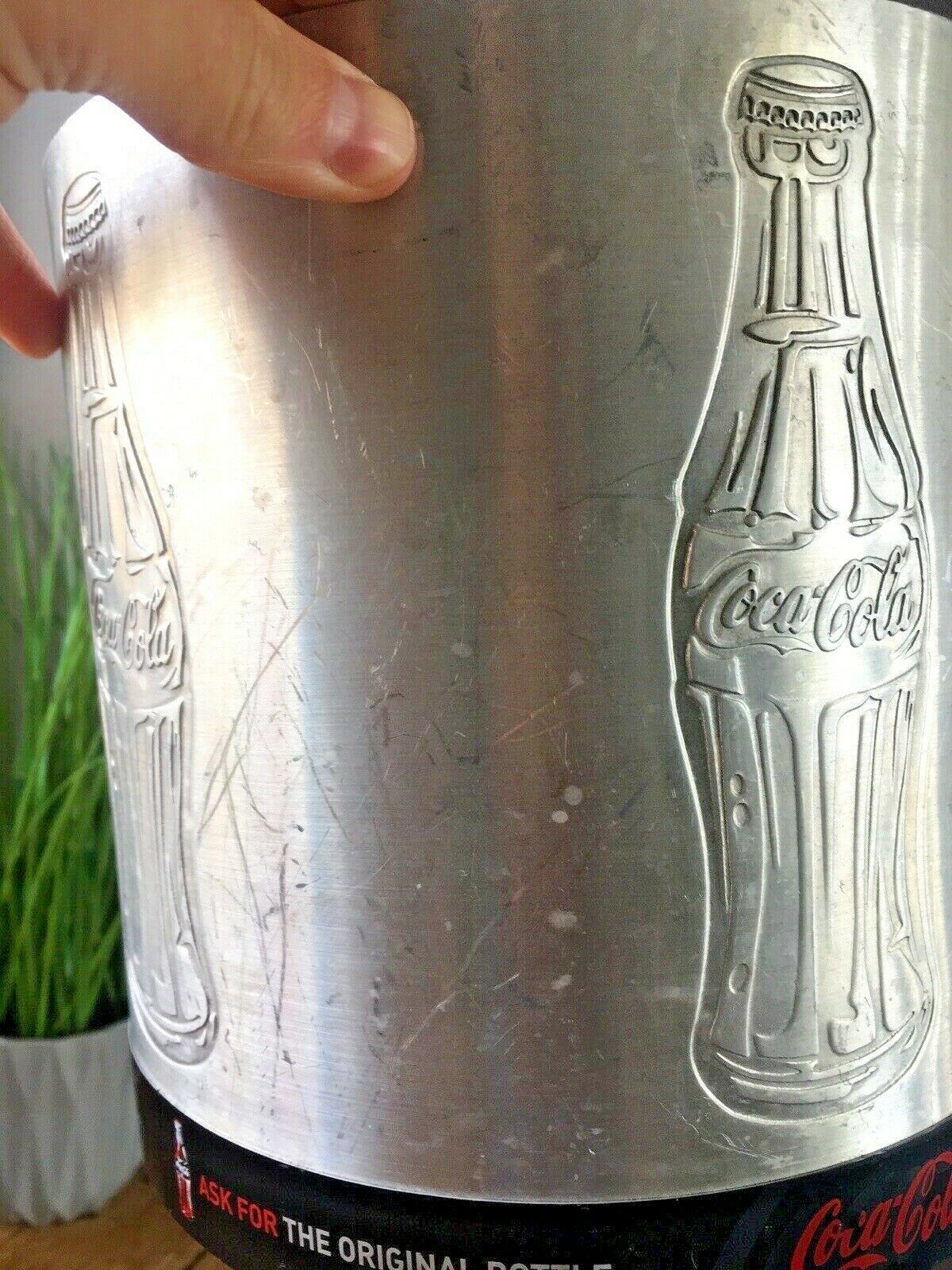 Vintage Aluminium Coca Cola Ice Bucket Drinks Bottle Cooler Cocktail Bar Mancave photo buy