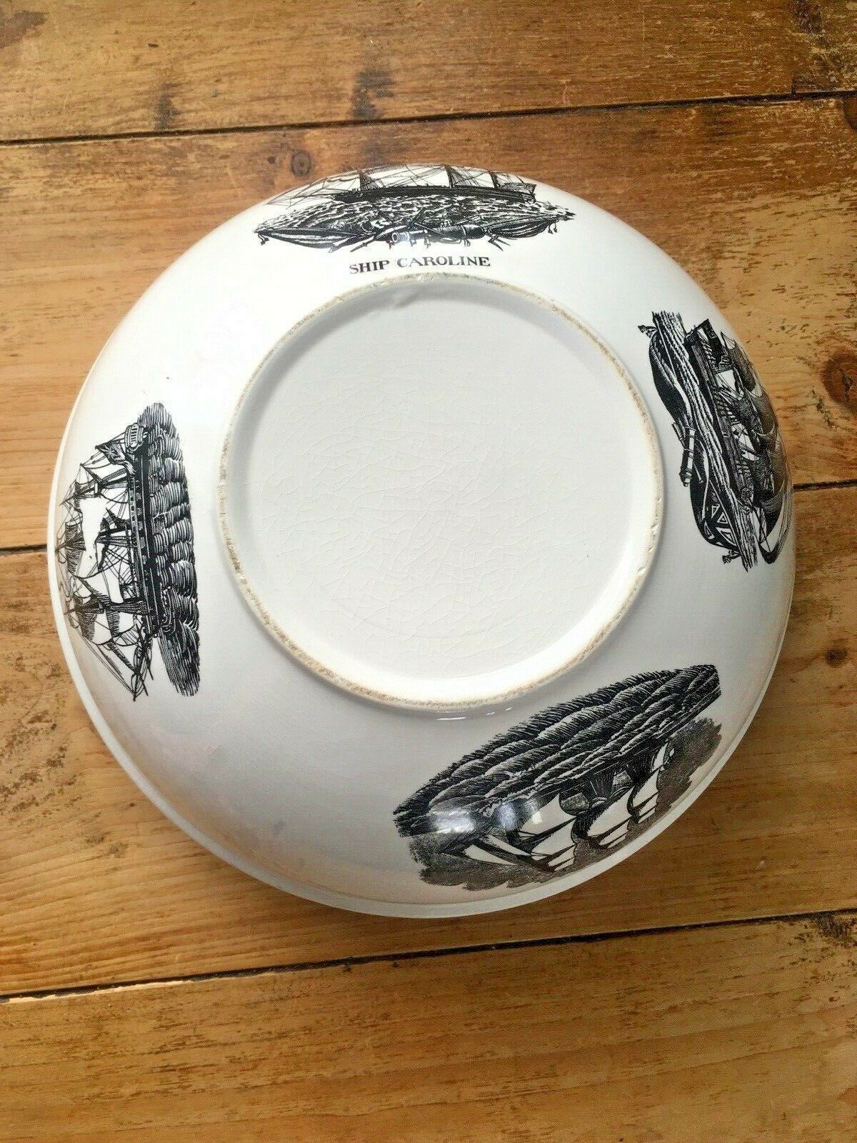 Large Portmeirion Pottery Sailing Ships Clipper Boat Fruit Mixing Bowl Caroline photo 100.0