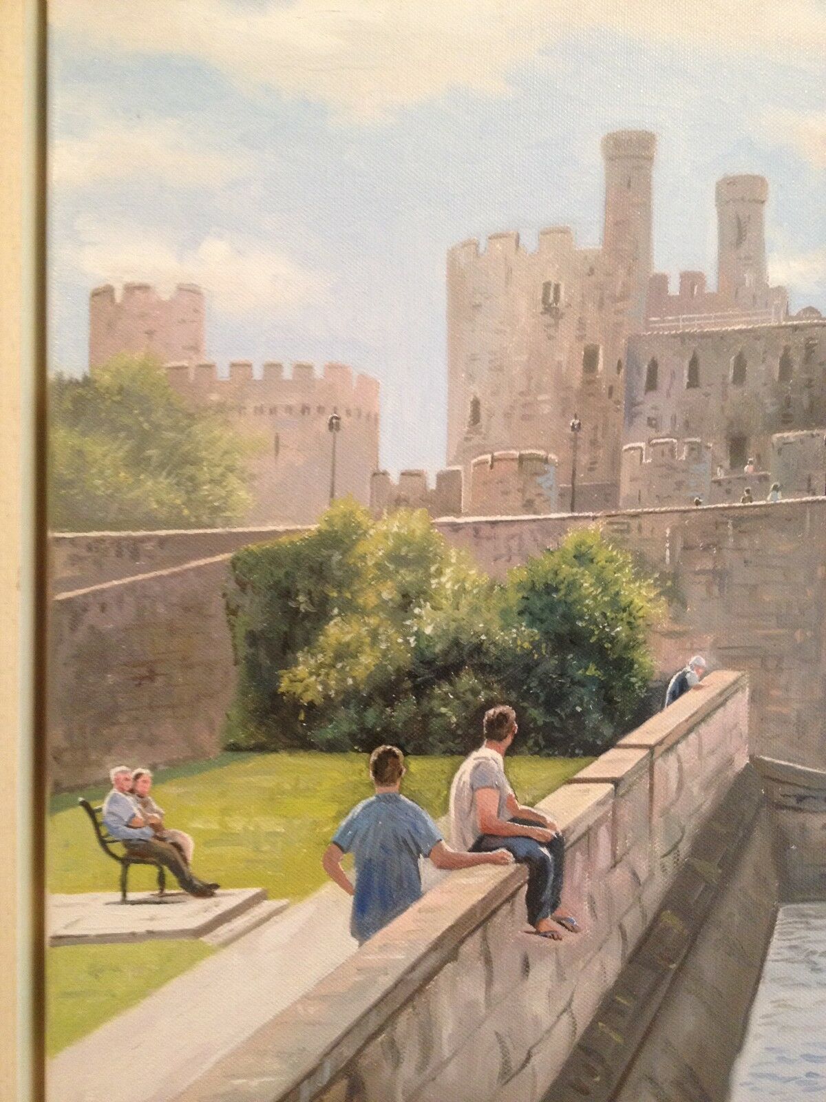 Gorgeous Large Original Tony Wooding Oil Painting Of Conwy Castle North Wales photo for sale