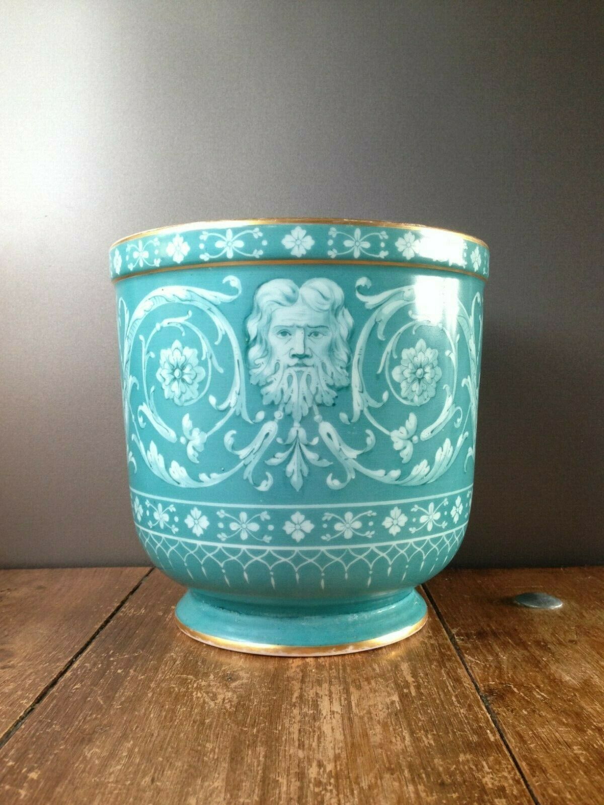 Gorgeous Neoclassical Minton ? Porcelain Plant Pot Planter Jardiniere photo Garden Decor