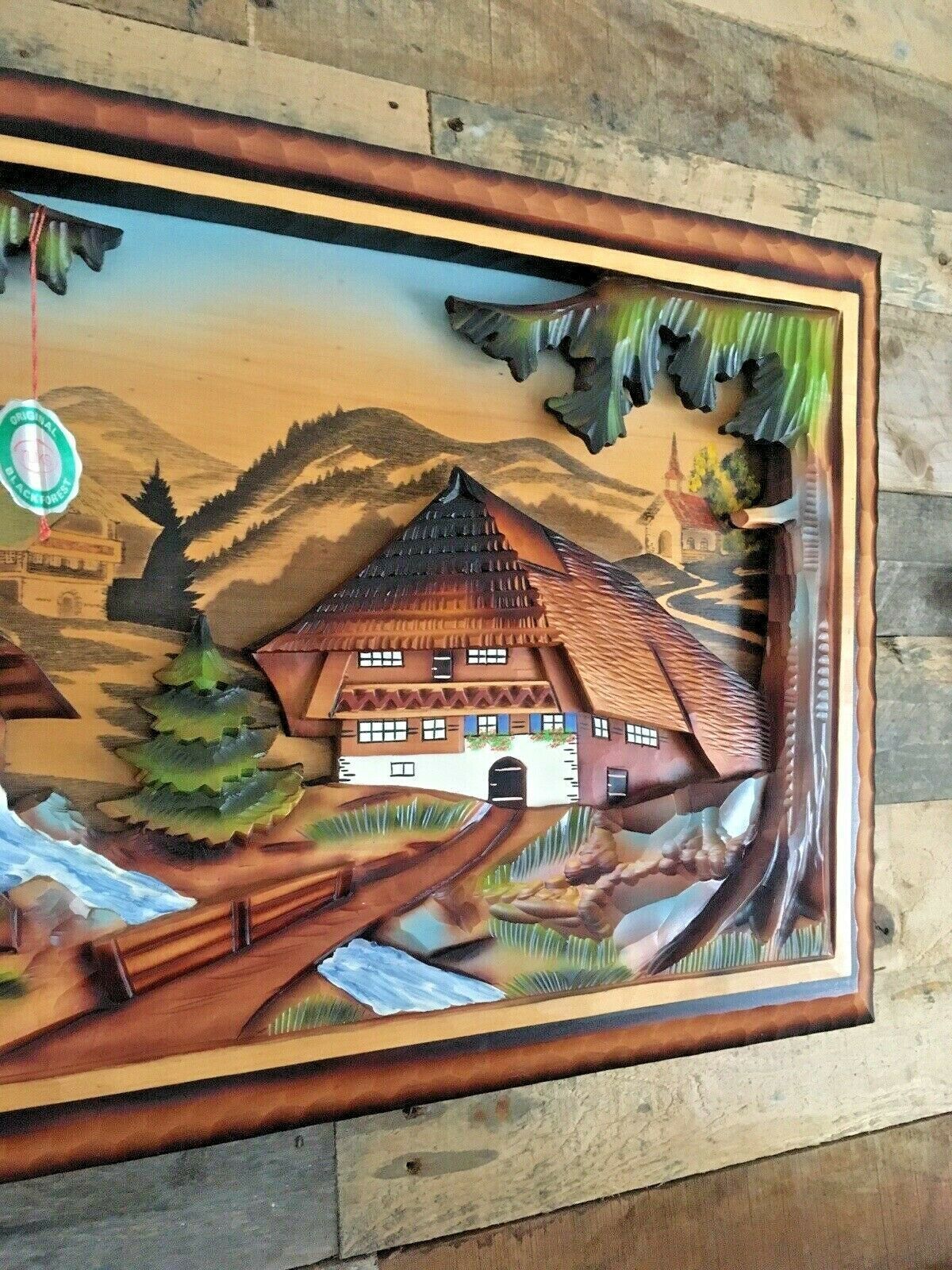 Original Ruks Blackforest 3d Adzed Diorama Water Mill Reuge Swiss Musical Movement photo Art