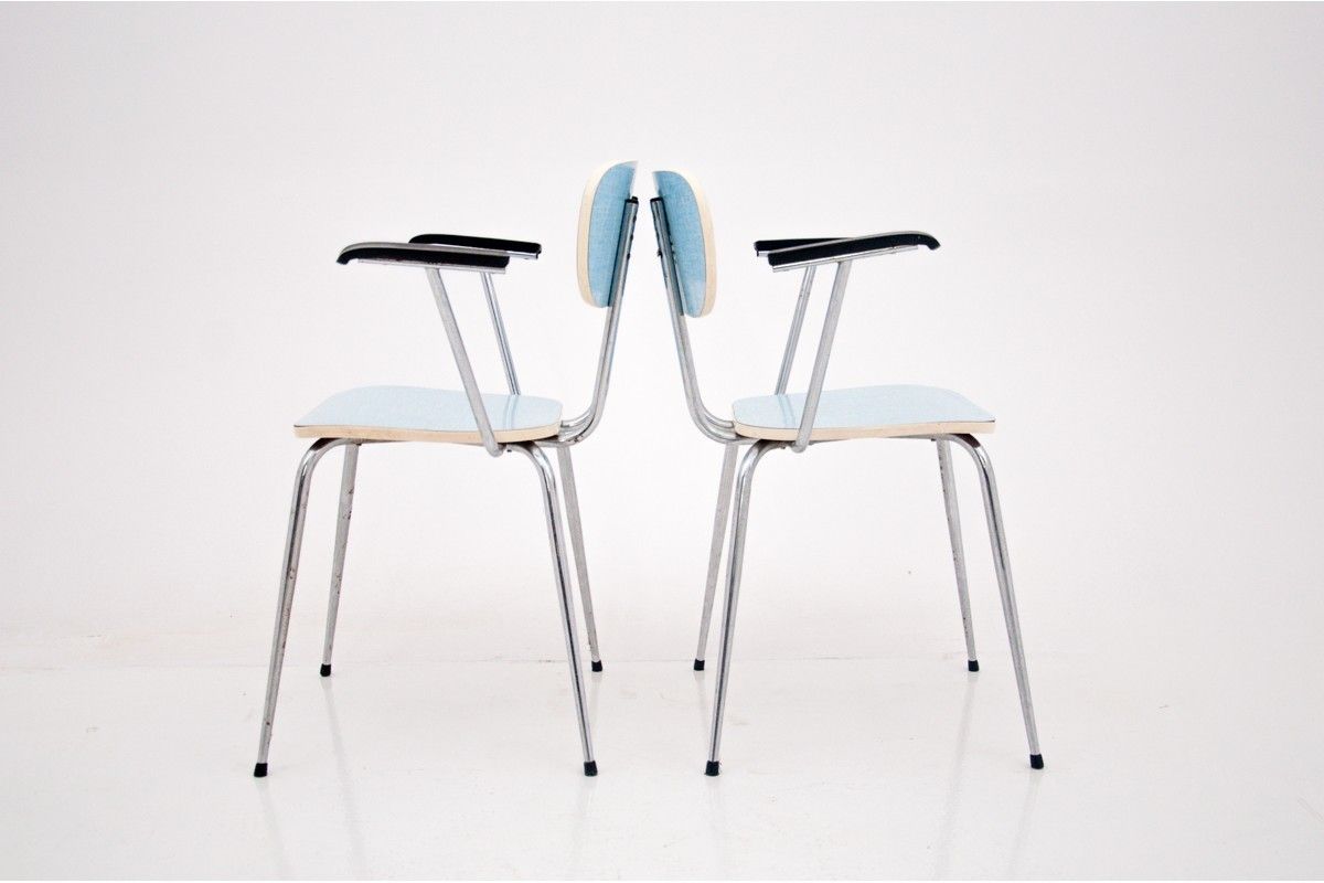 A Pair Of Chairs With Armrests, Poland, 1970s photo furniture