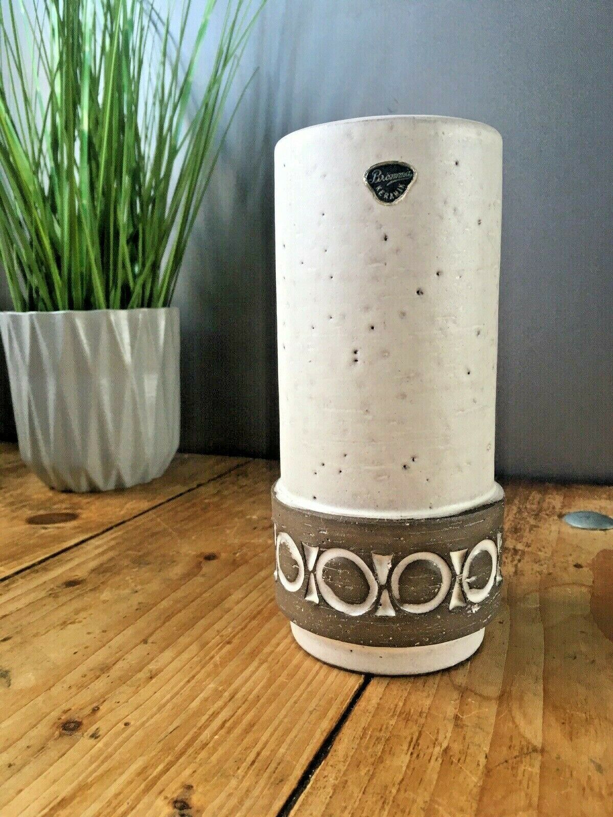 Mid Century 60's Swedish Bromma Keramik 513 Abstract Art Pottery Vase Scandi 70s