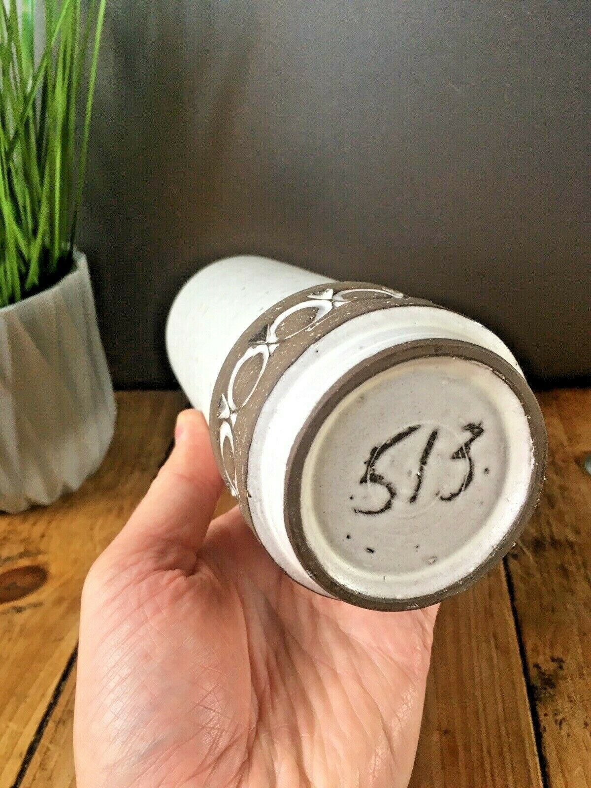 Mid Century 60's Swedish Bromma Keramik 513 Abstract Art Pottery Vase Scandi 70s photo 50.0