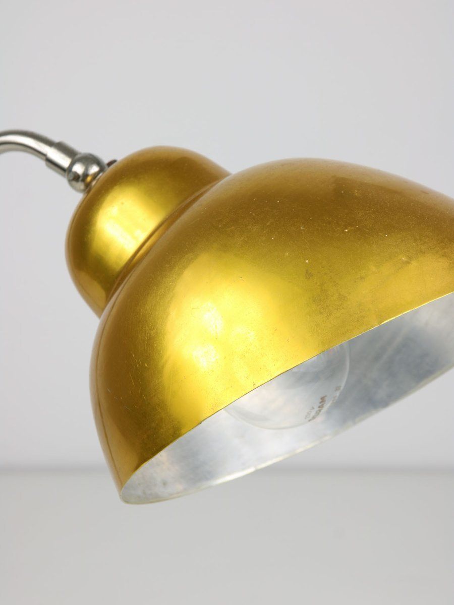 photo buy Mid Century Gold And Red Table Lamps, 1950s, Set Of 2