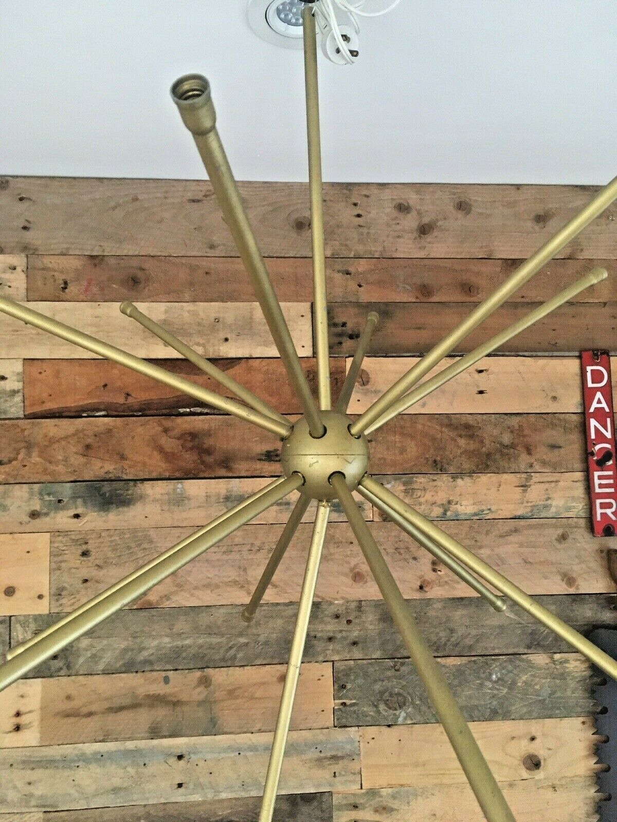 Lighting Sputnik Atomic Gold Plastic Ceiling Chandelier Light photo