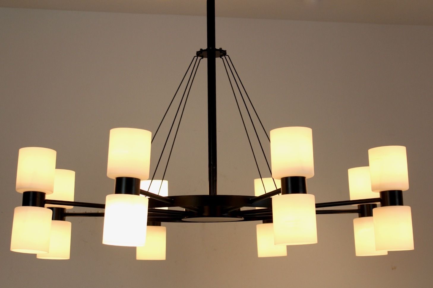Sixteen Light Chandelier 'Zonnewende' By J.W. Bosman For Raak Amsterdam, 1965 photo Lighting