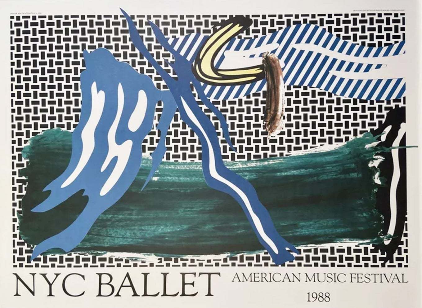 Roy Lichtenstein   American Music Festival   New York City Ballet, Original Vintage Poster