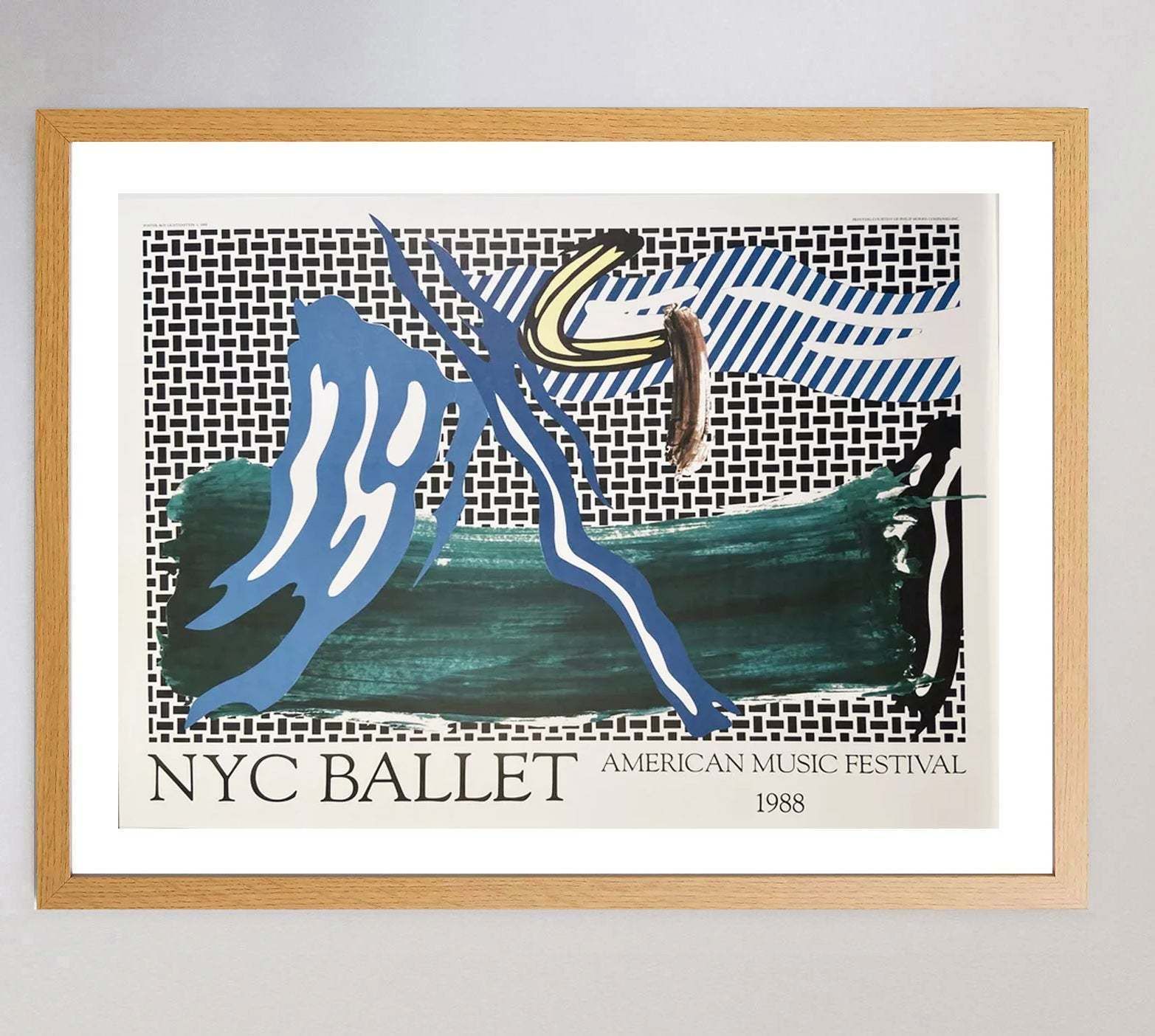Roy Lichtenstein   American Music Festival   New York City Ballet, Original Vintage Poster photo Art