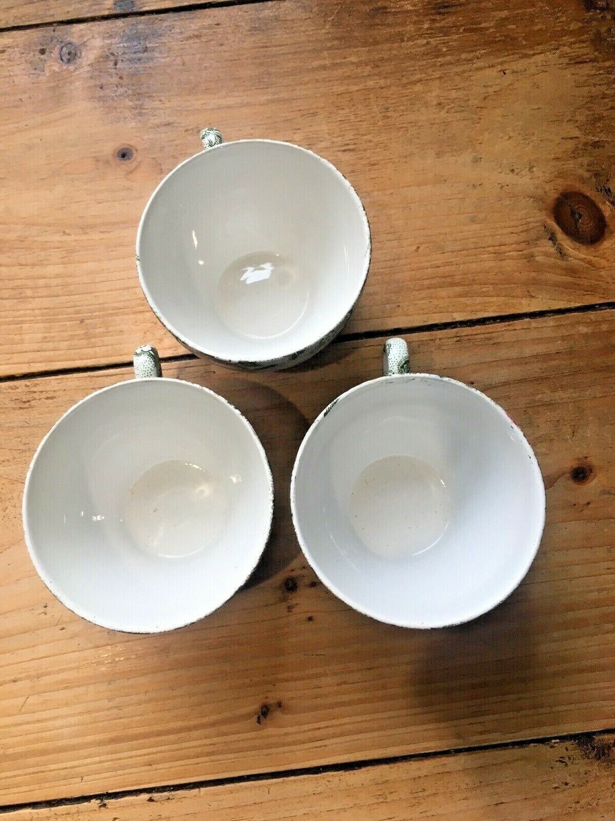 Home Decor 3 Vintage B & L Leighton Pottery Chinese Rose Trios Tea Cups Saucers & Side Plates photo