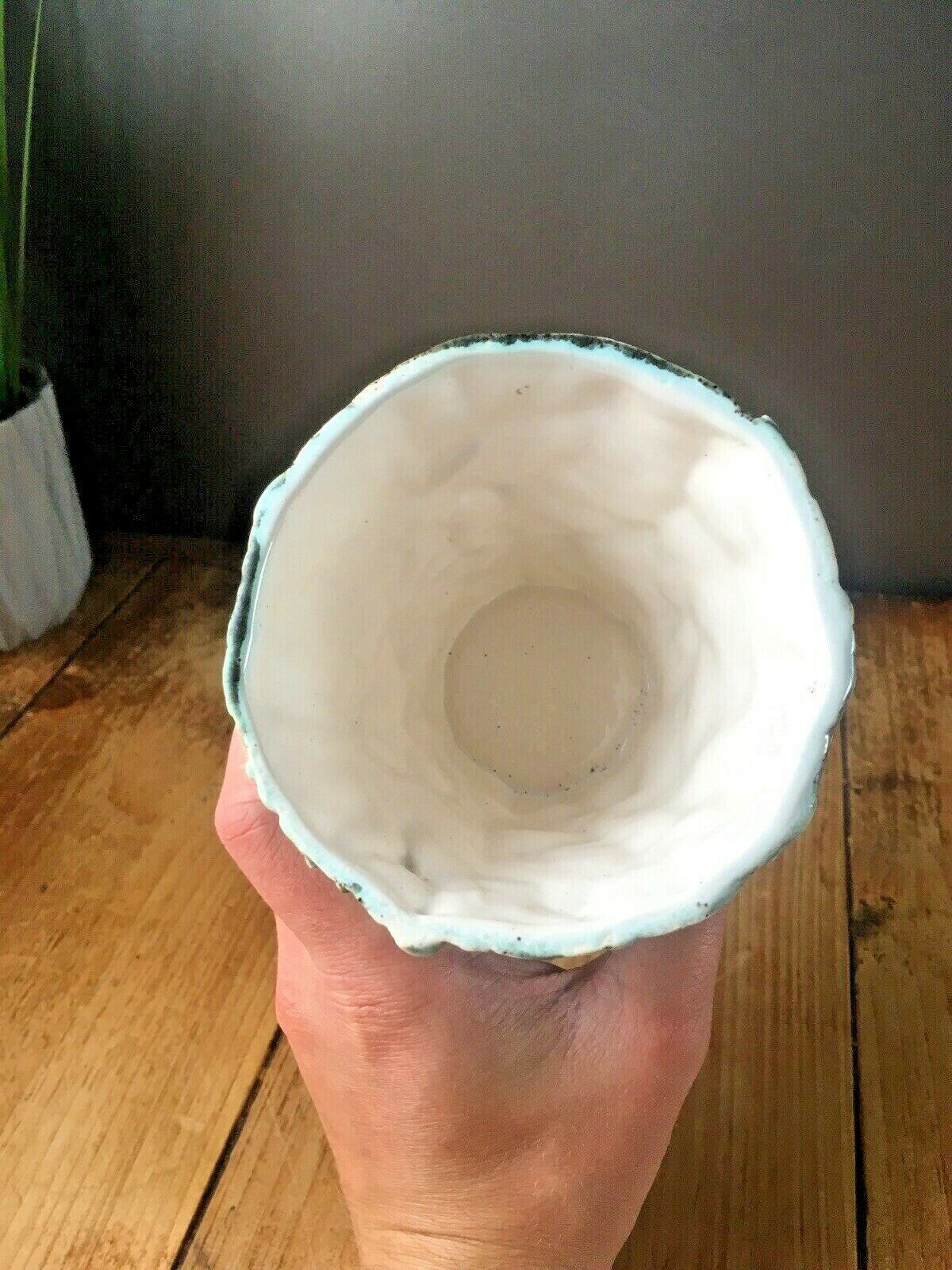 1960's Kroon L'ancora Kroonenberg Dutch Fat Lava Pottery Planter Plant Pot Mcm photo Garden Decor