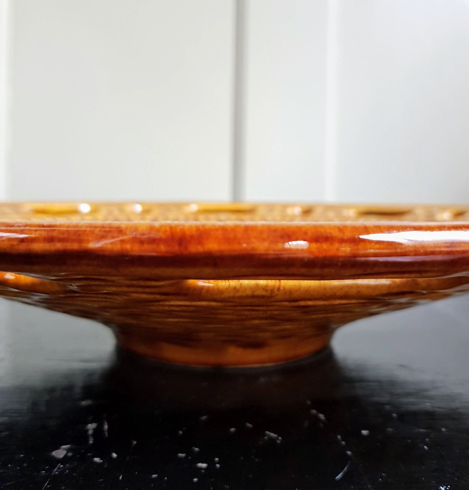 Large Mid Century Modern French Ceramic Sunflower Plate   1950s 1960s   Grottes De Dieulefit photo vinterior