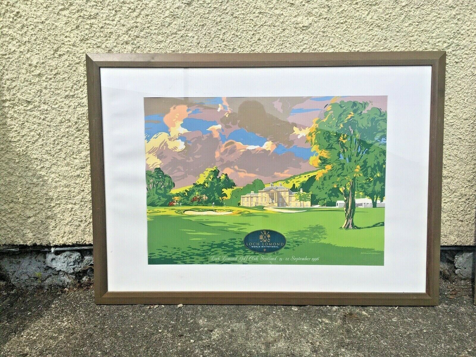 2 Huge 3.5' Framed Kenneth Reed Prints 1997 Us Open & 1996 Loch Lomond Golf Club photo furniture