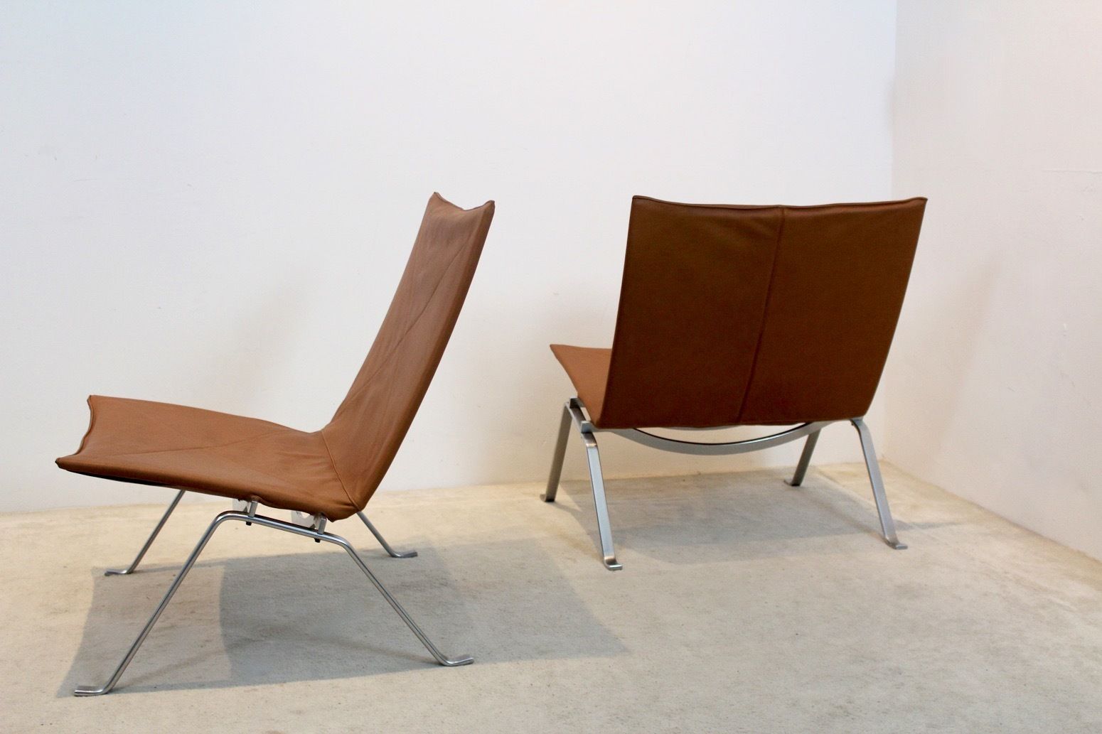 Cognac Leather Pk22 Chairs By Poul Kjærholm For E. Kold Christensen photo 11978.72