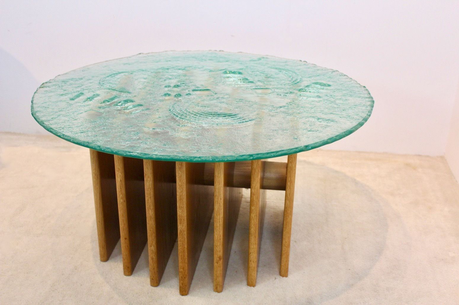Heinz Lilienthal Sculptural Glass Top Coffee Table photo furniture