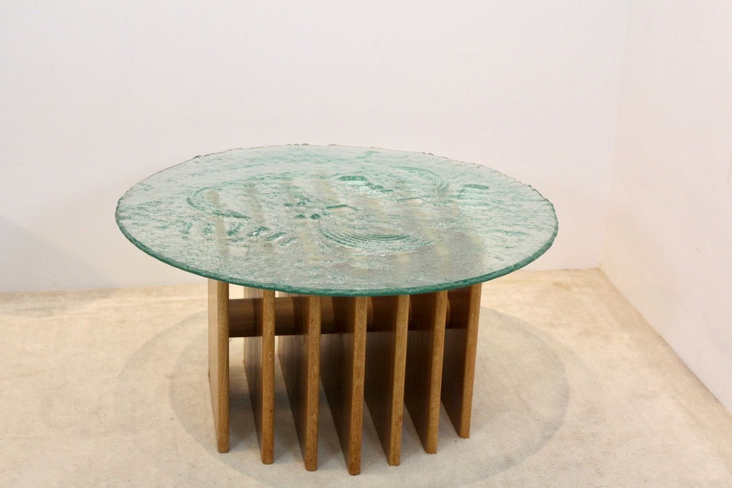 Heinz Lilienthal Sculptural Glass Top Coffee Table photo Furniture