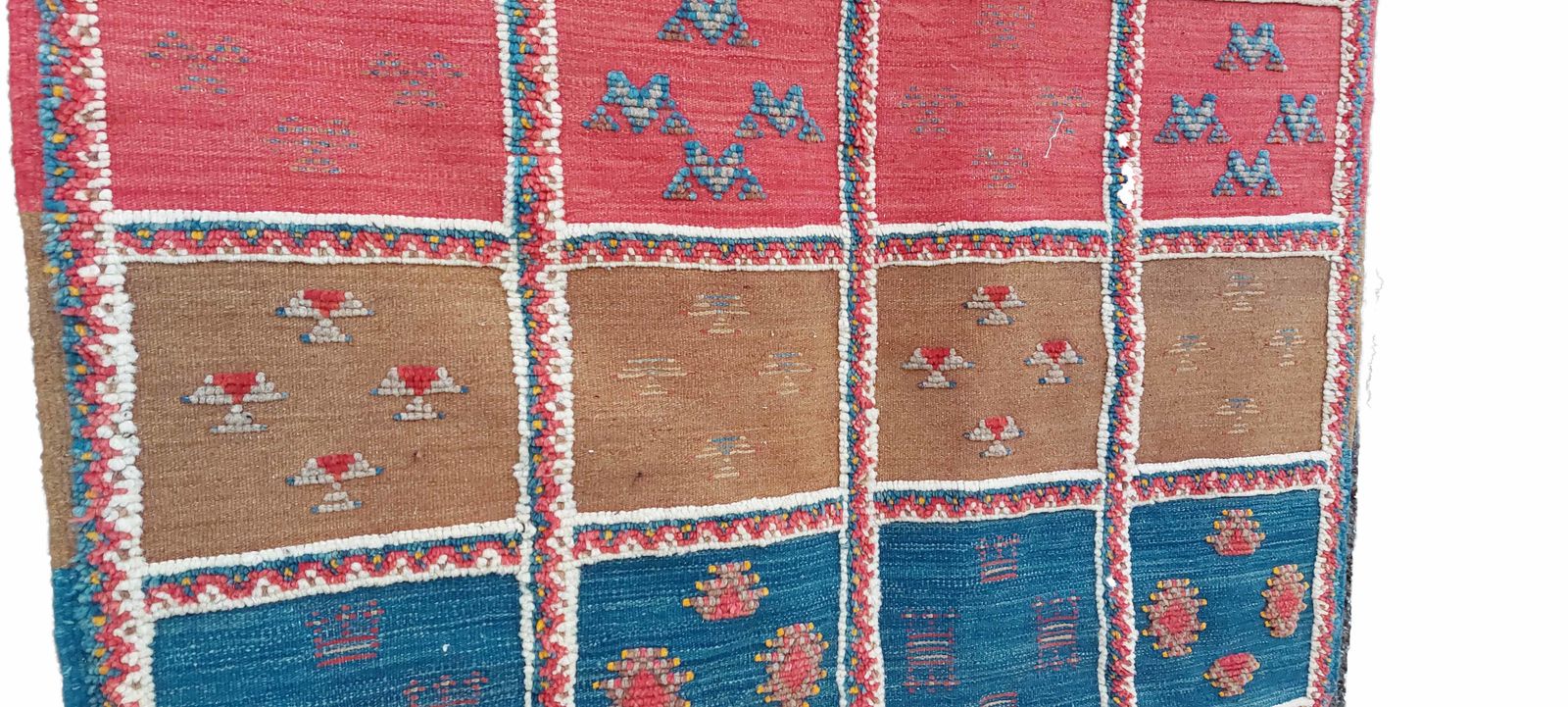 No Custom Fee/ 6.5×3.2 Ft Colourful Moroccan Beber Rug. Handwoven Camel Hair Carpet photo for sale