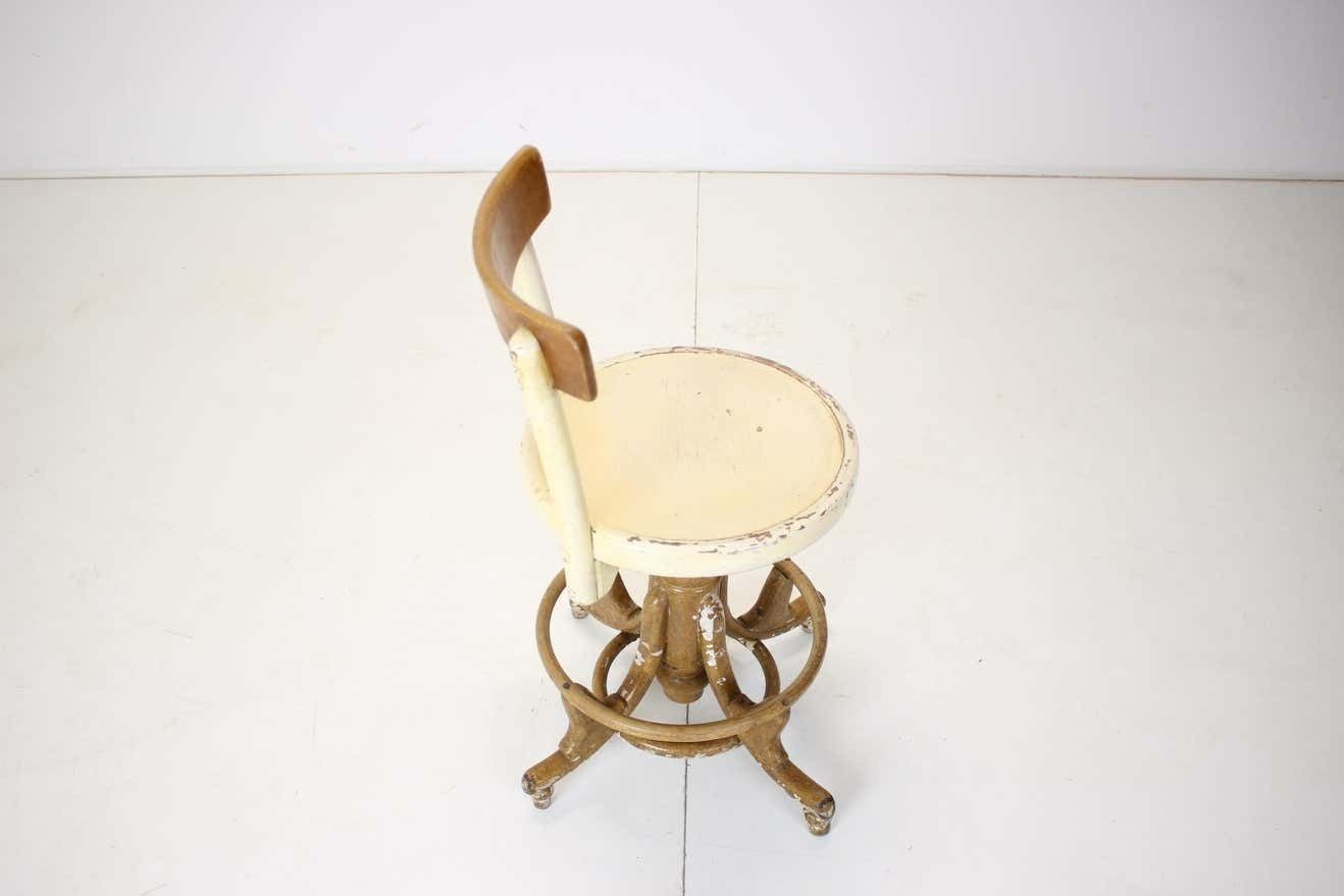 Wooden Height Adjustable Chair,Czechoslovakia, 1920s photo vinterior